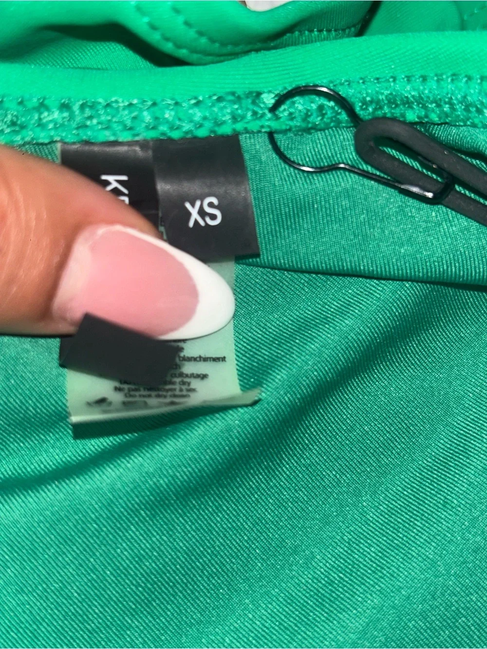 Kendall + Kylie Bright Green Scoop Neck One-Piece Swimsuit NWT Size XS